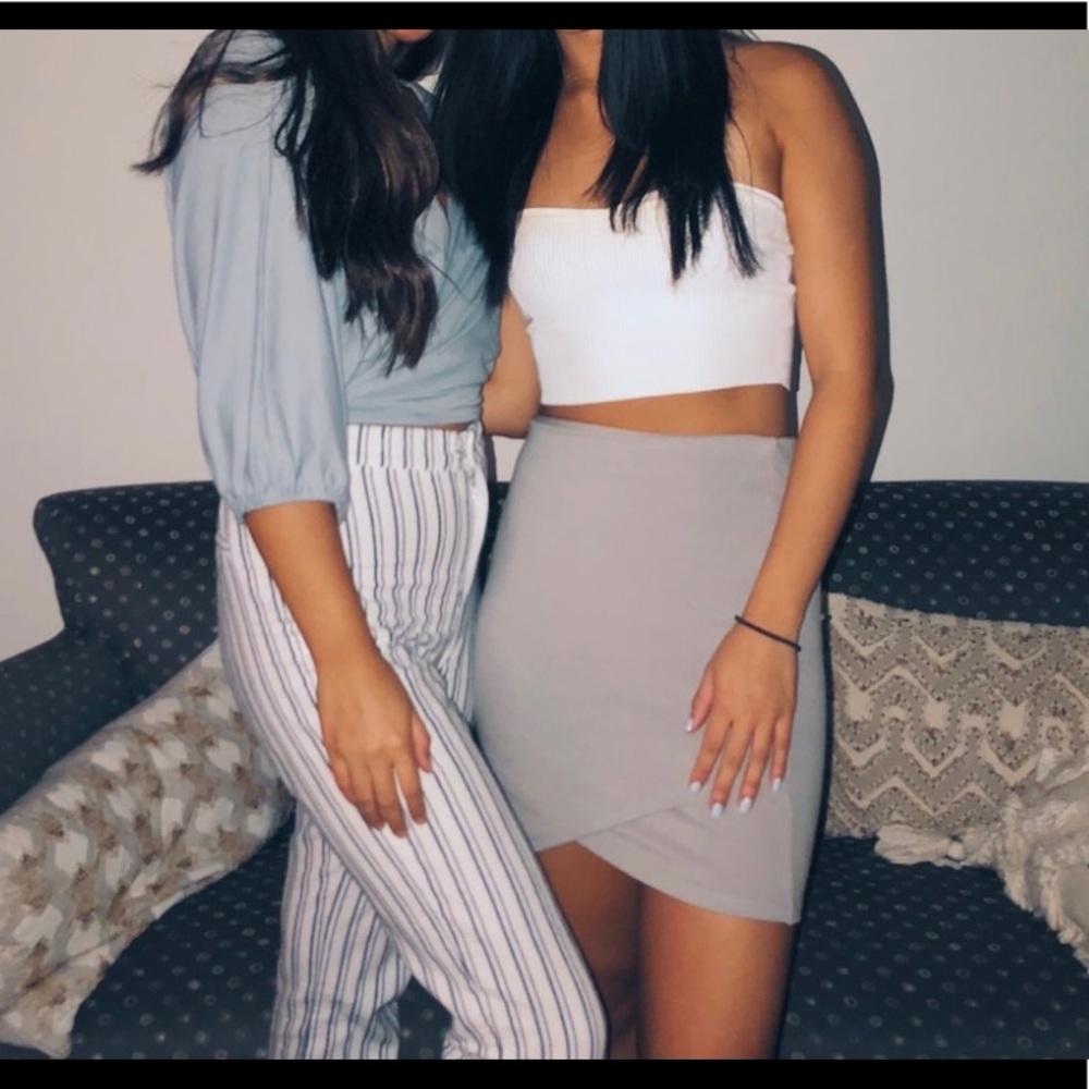 Aritzia Asymmetrical Skirt (Nude)